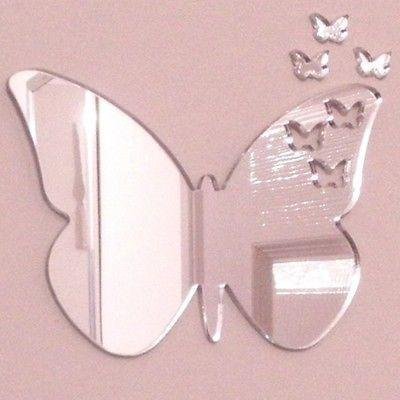 Servewell Butterflies Out Of Butterfly Wall Mirror - 35 X 24 Cm