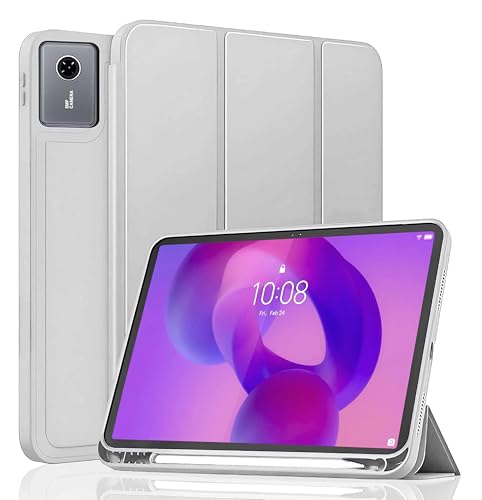 Image of ProElite Cover for Lenovo idea Tab 11 inch 2025 case Cover, Soft Flexible Flip Case Cover for Lenovo idea Tab 11 inch 2025 with Pen Holder [Recoil Series] - Grey