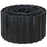 Quibbay Borde de jardín de metal corrugado, borde de jardín de metal para bordes de bricolaje y