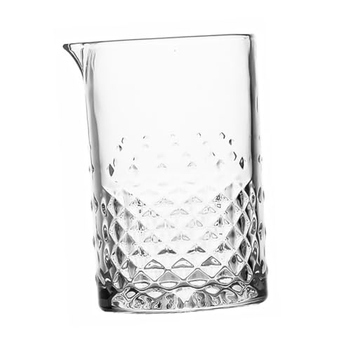 SMASOLO 1 pezzo Bicchiere da Miscelazione Vetro Base Spessa e Design Becco Aquila per Cocktail e Martini Accessorio Bar