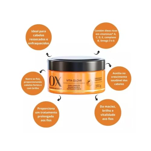 Kit OX Mari Maria Vita Glow Shampoo 500ml +Condicionador 500ml e Mascara de Tratamento