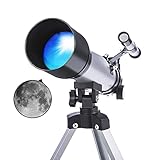 Gran juguete científico educativo --- Con un tamaño más grande (hasta 460 mm) y un aumento (90X), es perfecto para principiantes o entusiastas de la astronomía para explorar el cielo, las estrellas, la luna y el paisaje.