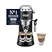 De'Longhi Dedica Style - Perfetto Kompakte Siebträgermaschine Espressomaschine mit Tasten, manuellem Milchaufschäumer für Espresso und Cappuccino, ESE Pad geeignet, 15cm breit, Schwarz (EC685.BK)