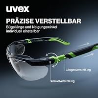 Uvex i-5 - Premium-Schutzbrille - Bügelbrille - extrem kratzfest, beschlagfrei & verstellbar – Ansicht 3