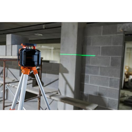 Image of Johnson Level & Tool JRT300-GNHV-K Self-Leveling Dual Slope Rotary Laser Kit with GreenBrite Technology, 4,000FT Range, Lithium Ion Batteries, Magnetic Target, Laser Detector, Remote Control