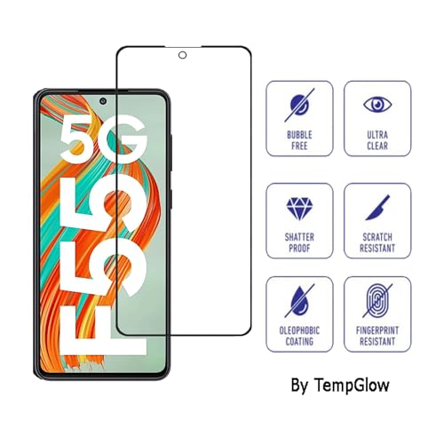 Image of Screen Protector for Samsung Galaxy F55 5G | M55 5G (Black) Tempered Glass Edge-to-Edge 6D Screen Guard With Installation Kit.