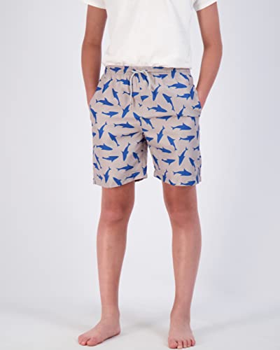 Real Essentials 3-Pack: Boys Swim Suit Board Shorts Kids Trunks Drawstring Short Beach Swimwear Boy Surf Summer Swimming Swimsuit Bathing Youth Little Quick Dry Pool Liner - Set 4, M (8/10) #TOP1