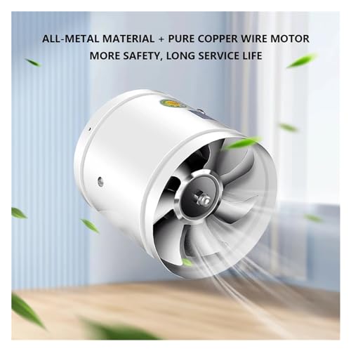 Ventilateur de conduit anti humidité et extracteur d'air pour tuyau métallique de WC - 6