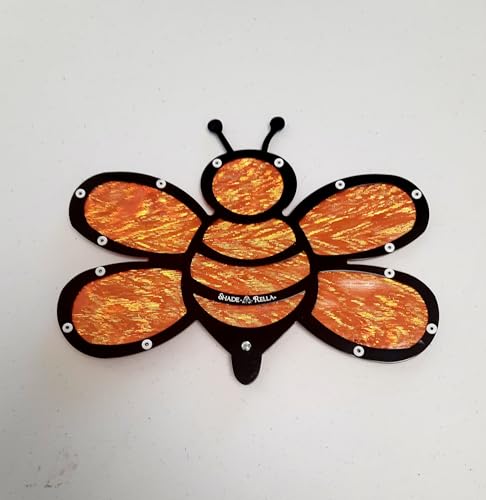Plant Shades by Shade-A-Rella, Small 10 inch Bee Plant Shade with 18" Rod, Plant Umbrella, Garden Decor (Orange Shimmer), moveable Sun Shade, Plant Shade, Sun Block for Plants - Thumbnail 2