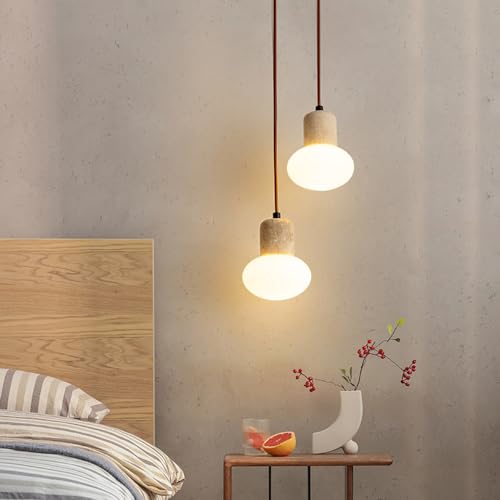 Lámpara de techo de madera rústica y vidrio soplado esmerilado para ambientes selectos 5