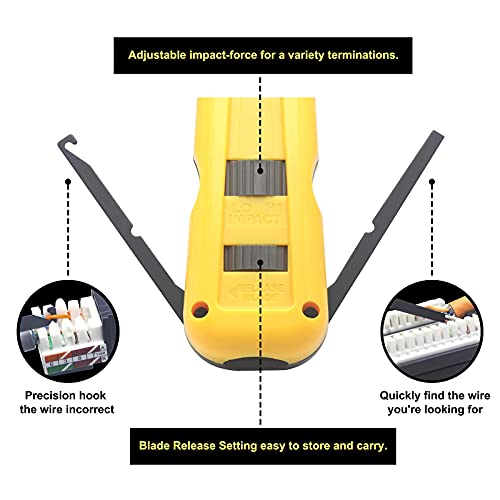 VCE Combo Keystone Punch Down Stand and Mini Wire Stripper Cutter with Punch Down Impact Tool with 110 and 66 Blades - Thumbnail 5