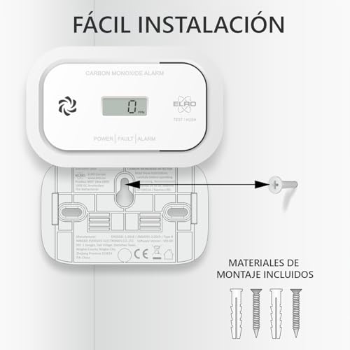 Detector de monóxido de carbono para hogares con estufa o caldera (2 uds) 7