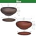 MUZHI 5.3” Round Ceramic Bonsai Starter Pots with Trays Set of 2 Brown and Red, Small Vintage Unglazed Succulent Pots with Saucers Minimalist Classic Mame Bonsai Planter with Drainage