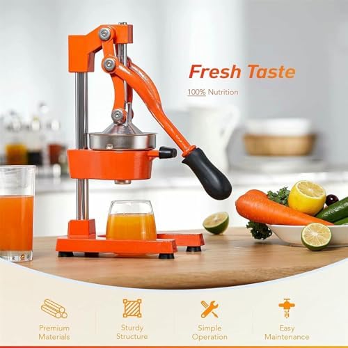 Hand Press Juicer Machine - Manual Citrus Juicer for Oranges and Lemons, Commercial Squeezer,Professional Kitchen Tool
