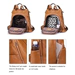 S-ZONE Leather Backpack Purses for Women Antitheft Soft Rucksack Ladies Shoulder Bag Medium - Image 4