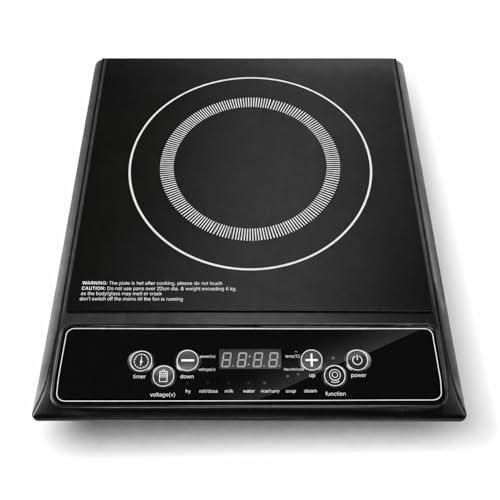 Image of Faber Zion 1400W Induction Stove|7 Auto-Cook Function, Auto Pan Detection, Preset Timer, Overheat Protection|Shock-Proof Body, Black Crystal Glass, Soft-Touch Control, LED Display|(Black)