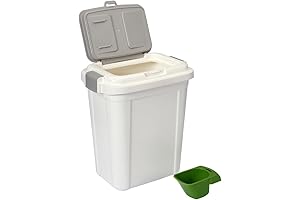 Airtight Slim Storage Container for Pet Food up to 20 lbs