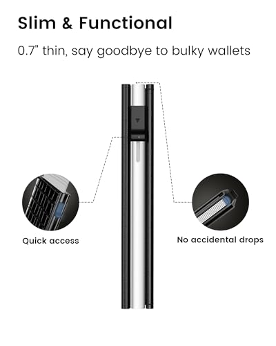 Women's Small Wallet - Sleek & Secure - RFID Blocking Compact Wallet with Slim Lightweight Pop Up Credit Card Holder, Premium Black Leather Capacity 11+ Cards Plus Cash & ID, Gift for Her4