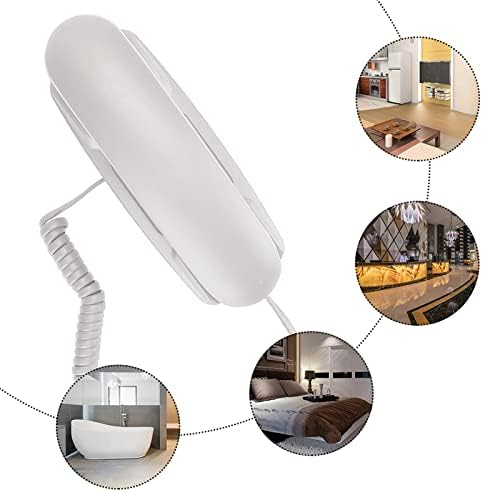 Miniatura 6 de Teléfono fijo de montaje en pared, uso doméstico del hotel sin pantalla Teléfono fijo, escritorio y montaje en pared Teléfonos con cable, con flash,