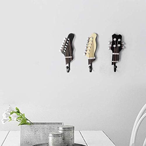 Retro Guitar Heads Music Home Resin Clothes Hat Hanger Hook Wall Mounted for Watch Keys Sundries