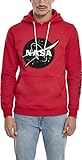 Southpole Streetwear Southpole Herren Kapuzenpullover NASA Insignia Logo Hoody Sweater, Rot, XXL