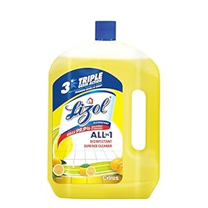 Lizol Disinfectant Surface & Floor Cleaner Liquid, Citrus – 2 Litre | Suitable for All Floor Cleaner Mops | Kills 99.9…