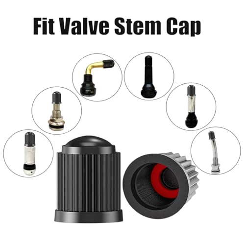 10PCS Dust Caps for Car Tyres – Tyre Valve Caps with O-Ring Seal, Universal Airtight Tire Valve Stem Cap for Cars, SUV, Motorcycle, Bike & Truck, Screw-On Black Cap, Premium Universal Stem Dust Covers - Image 2