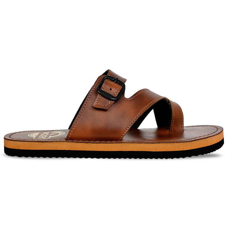 Image of Stylish Flip Flops and Slippers for Men | Comfortable & Lightweight Rubber Chappals Anti-Skid, Durable, Casual Footwear for Home & Outdoor Use (ALL-SWOLTEK-SL-25-02-SL-25-02 PT)