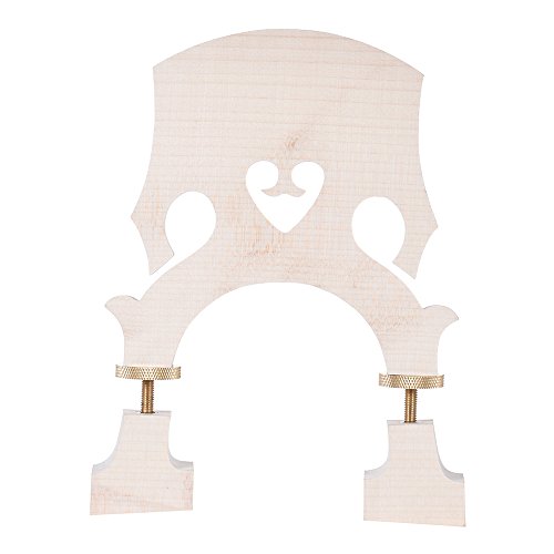 Fesjoy Bridge Standard Maple Bridge Replacement Part for 3/4 Size Double Bass Adjustable Upright Bass Bridge - Thumbnail 3