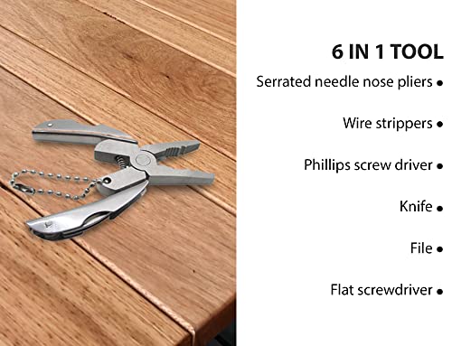 Mini Keychain 6-in-1 Multitool Plier