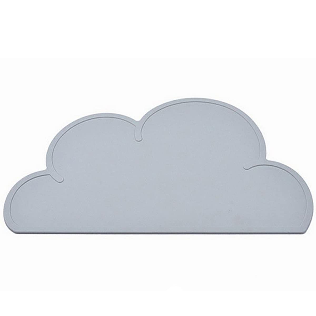 Silicone Cloud Mat Cloud Shaped Placemat Table Mat Silicone Placemat Dining (Grey, 1)