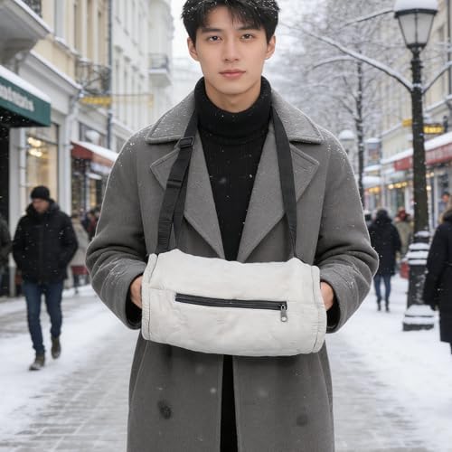 SKISUNO Futbol Temalı El Isıtıcı Kılıf - Kalın, Sıcak Avcılık Malzemesi - Polar Astarlı, Rüzgar Geçirmez, Ayarlanabilir Kayışlı El Örtüsü - Kamp ve Doğa Yürüyüşü İçin Dış Mekan Ekipmanı - Görsel 6