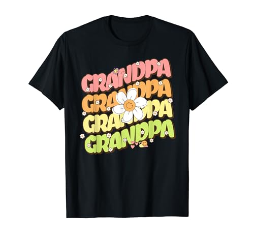 Groovy Grandpa One Happy Baby Birthday Family Matching Camiseta