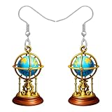RAIDIN Acrylique Vintage World Globe Boucles d'oreilles Pendentif Cadeaux...