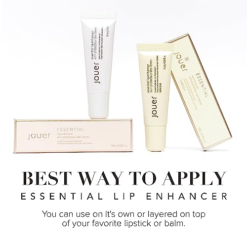 Jouer Essential Lip Enhancer - Plumping Lip Gloss - Enhancing Lip Conditioner - Moisturize, Plump, & Nourishing Lip Care - Jojoba Seed Oil And Maxi Lip Formula For Moisturizing And Fullness, Vanilla #TOP3