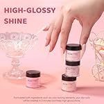 Aokitec 4 Colors Dip Powder Nail Set - All Season Pink Series Dipping Powder Glitter Cherry Blossom Nude Pink Dip Powder Starter Kit French Nail Art DIY Gifts for Women Girls, Sweet Plum Color Set - Image 3