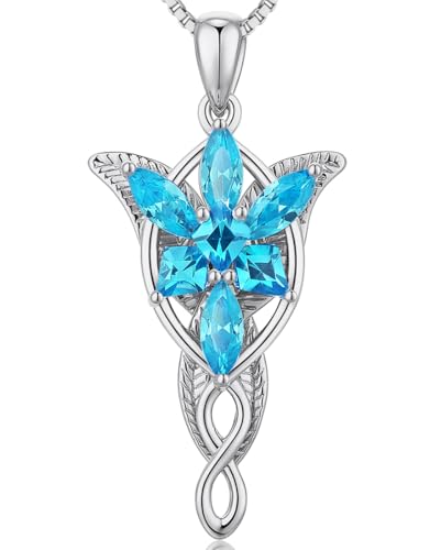 jiamiaoi Collar Arwen Evenstar, Collar Con Colgante Mujer Acero, Collares Cruz Plata Regalo Para Mujeres
