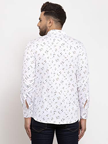 Image of Men's Cottonblend Printed Shirt White