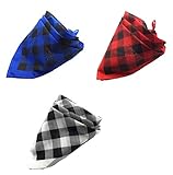 FUNPET 3 Pcs Dog Bandana Bibs Scarfs Accessories for Medium and Large Pet Dogs