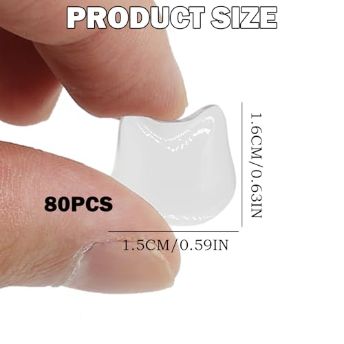 80 Piezas Tapas De Teclado De Vidrio Para Uñas Largas miniatura 2