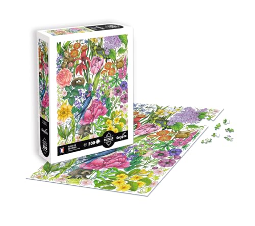 Sentosphère - Puzzle 500 pièces - Puzzle Adultes - Affiche - Les Fleurs de Printemps - Impression en 7 Couleurs – Toucher Soyeux – Qualité Premium -...