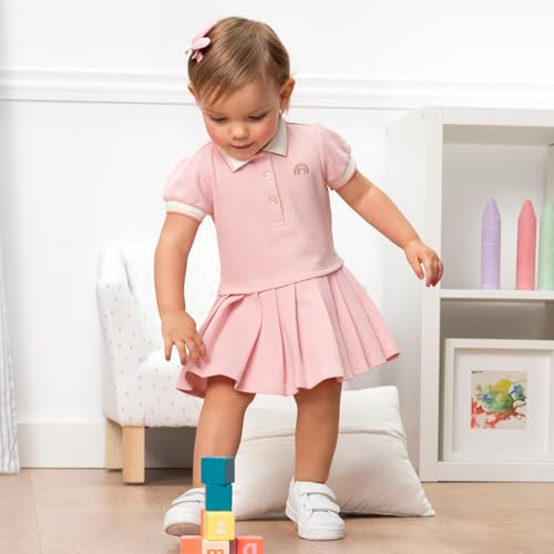DAVE&BELLA Toddler Girls Polo Dress Short Sleeve Golf Tennis Dress A-Line Playwear Sundress Cotton Baby Girls' School Uniform2