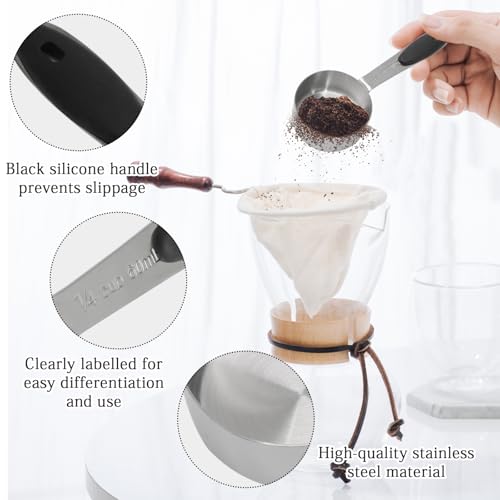 Vaso medidor 180 ml de acero inoxidable con mango de silicona miniatura 2