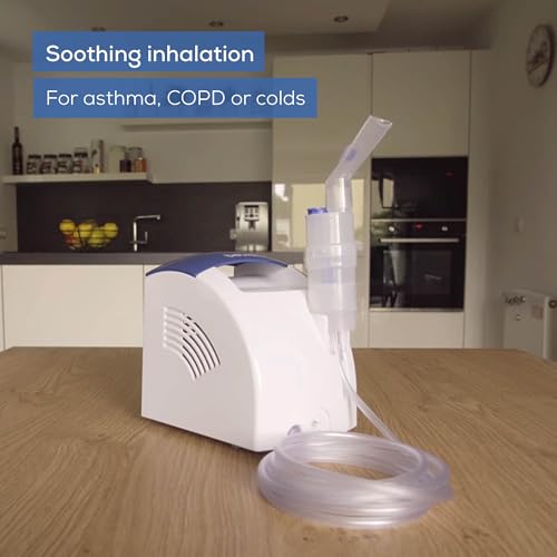Beurer IH 26 Inhaler, Nebuliser with nasal shower, high nebulisation performance, nebuliser for the treatment of respiratory diseases such as asthma and colds, for children and adults