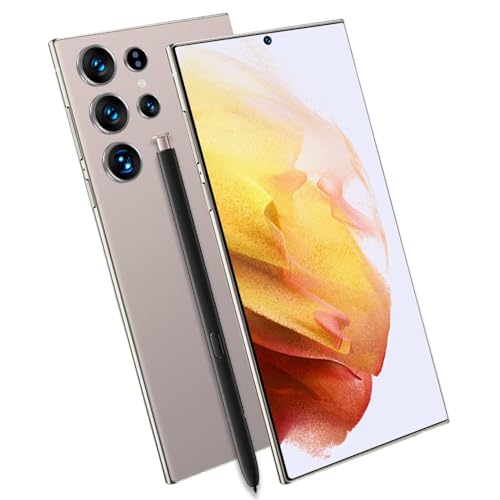 CNMBEXP S25pro Unlocked Cell Phone, 6.8inch Ultra Android Smartphone,Android 12.0, New 10 Core Processor, Long Battery Life, Edge-to-Edge HD Display, Include Pen, US Version, 2025, Titanium Gold