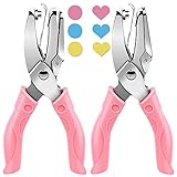 JUTTIRA,Punch Set,1/4 inch (6MM) Circle Shaped Hole Puncher and Small Mini Tiny 1/5 (5.5MM) Heart...