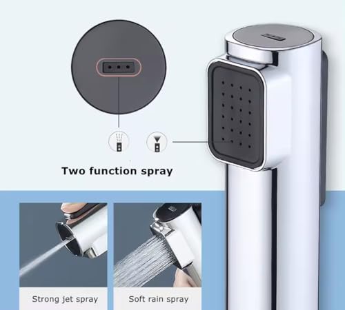 Image of BATH GURU BG2407 ABS Handheld Bidet Sprayer for Toilet, Premium High Pressure Bathroom Health Faucet, Gun Only, Chrome Plated