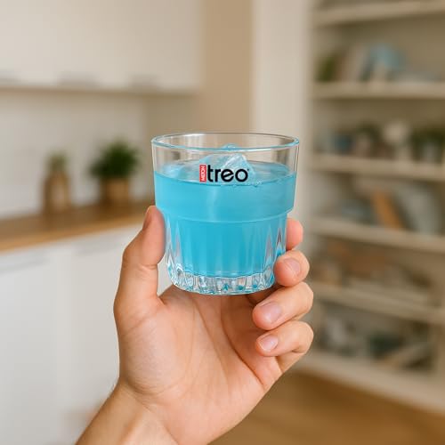 Image of Treo by Milton Empress Juice Tumbler I Premium Material Glass I Crystal Clear I Classic Design I Set of 6, 140 ml Each, for Water, Cold Drink I Perfect for Home, Restaurants and Parties