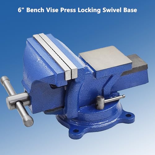 WFLNHB 6" Bench Vise Table Top Clamp Press Locking Swivel Base Heavy-Duty for Crafting Painting Sculpting Modeling Electronics Soldering Woodworking and Fishing Tackle by WFLNHB - Image 5