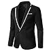 Produktbild DeHolifer Anzugjacke Herren Slim Fit Business Freizeit Anzüge, Elegante Einfarbig 1 Knopf Regular Fit Anzugjacke Gastgeber Show Party Anzug Jacke Karneval Kostüm Hochzeit Anzug Mantel L- 4XL